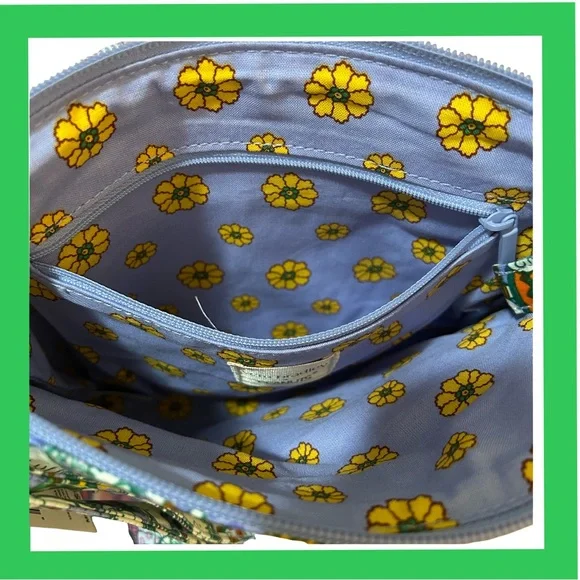 NWT! VERA BRADLEY X PEANUTS CROSSBODY MULTI ZIPPER POCKETS BAG W ADJ. STRAP. NEW - Picture 3 of 16